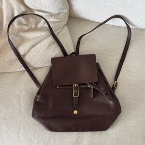 Coach Brown Leather Backpack